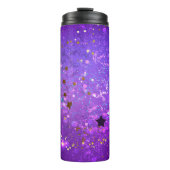 星付き紫色のホイルの背景 タンブラー (正面)