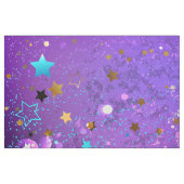 星付き紫色のホイルの背景 ファブリック (ファットクウォーター)