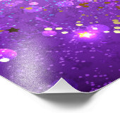 星付き紫色のホイルの背景 フォトプリント            (角)