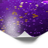 星付き紫色のホイルの背景 フォトプリント            (角)