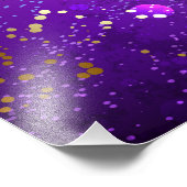 星付き紫色のホイルの背景 フォトプリント            (角)