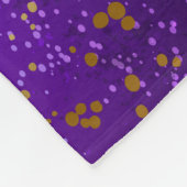 星付き紫色のホイルの背景 フリースブランケット (角)