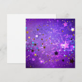 星付き紫色のホイルの背景 プログラム (正面/裏面)