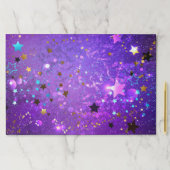 星付き紫色のホイルの背景 ペーパーパッド (インサイチュ)