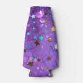 星付き紫色のホイルの背景 ボトルクーラー (正面)