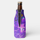星付き紫色のホイルの背景 ボトルクーラー (ボトル裏面)