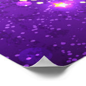 星付き紫色のホイルの背景 ポスター (角)