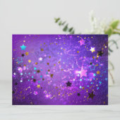 星付き紫色のホイルの背景 メニュー (スタンド正面)