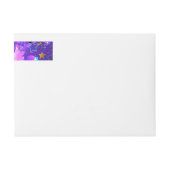 星付き紫色のホイルの背景 ラップアラウンドラベル (正面)