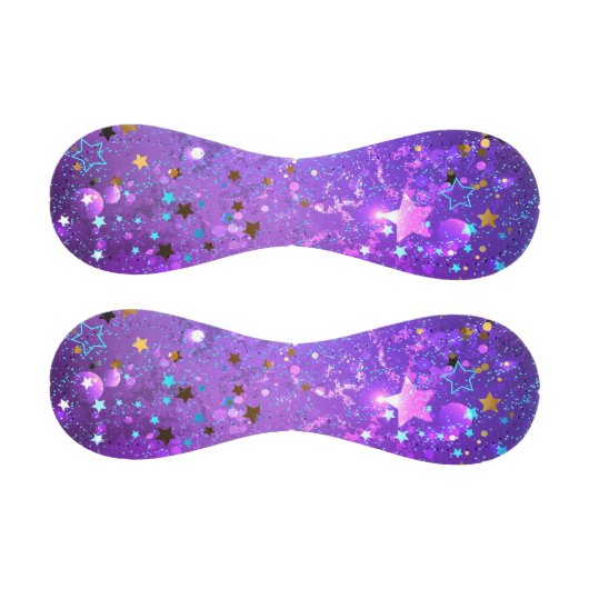 星付き紫色のホイルの背景 野球ボール (パネル)