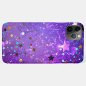 星付き紫色のホイルの背景 Case-Mate iPhoneケース (裏面(横))