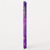 星付き紫色のホイルの背景 Case-Mate iPhoneケース (裏面/左)