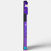 星付き紫色のホイルの背景 Case-Mate iPhoneケース (裏面 / 右)