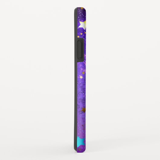 星付き紫色のホイルの背景 Case-Mate iPhoneケース (裏面/右)