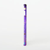 星付き紫色のホイルの背景 SAMSUNG GALAXYケース (右側)