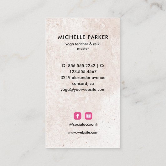 星付き蓮の花BOHOヨガホリスティックコーチ 名刺 (裏面)