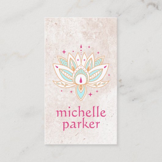 星付き蓮の花BOHOヨガホリスティックコーチ 名刺 (正面)