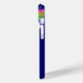 星付き虹とネイビーブルースカイ名前をカスタムする Case-Mate iPhoneケース (裏面 / 左)