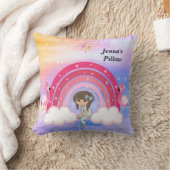 星付き虹と子雲&フラミンゴ クッション (ブランケット)