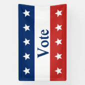 星付き赤と青の投票 横断幕 (縦)