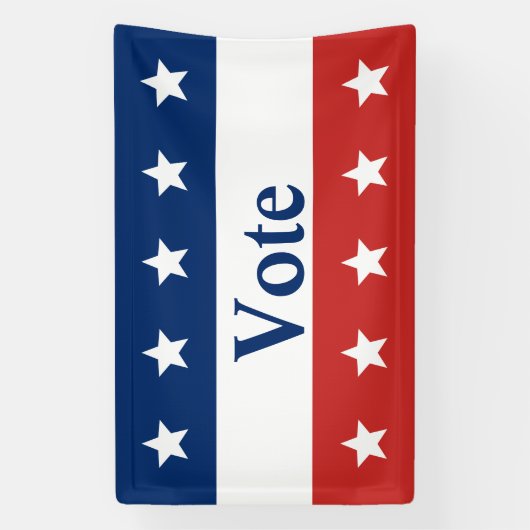 星付き赤と青の投票 横断幕 (縦)
