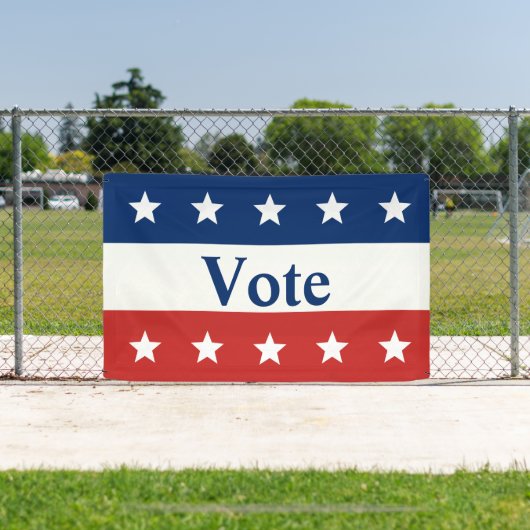 星付き赤と青の投票 横断幕 (インサイチュ)