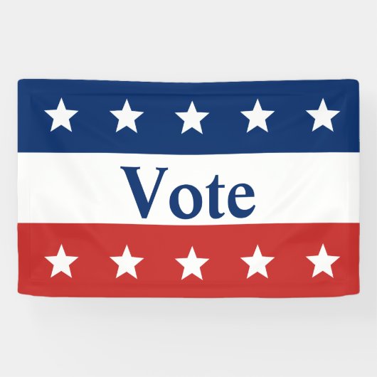 星付き赤と青の投票 横断幕 (横)