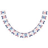 星付き赤白青任意お祝い バンティングフラッグ (全)