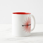 星付き赤色星 ツートーンマグカップ (正面右)