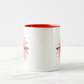 星付き赤色星 ツートーンマグカップ (中央)