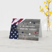 星付き軍隊旗からの引退 カード (黄色い花)