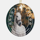 星付き馬蹄 – 馬で1回目のクリスマス セラミックオーナメント (左)