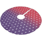 星伝統的日本の模様（赤と紫） ブラッシュドポリエステルツリースカート (アングル)