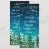 星光の夜の森のウェディング 式次序 プログラム (正面/裏面)