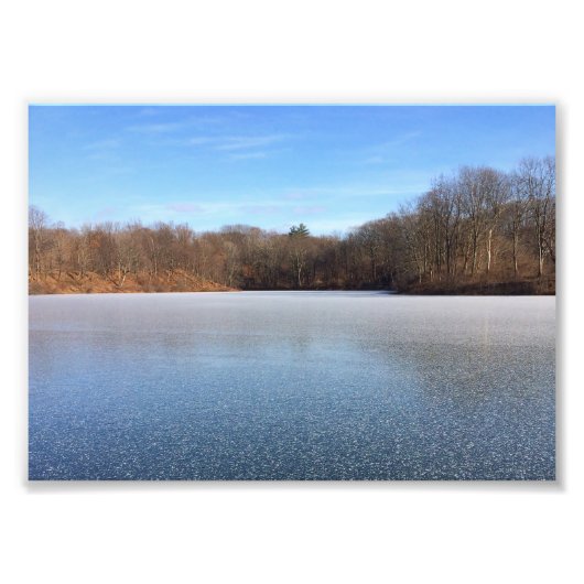 星凍ってい湖 フォトプリント            (正面)