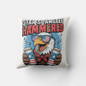 星切り打ち愛国的なイーグルレッド・ホワイト クッション (裏面)