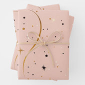 星包み – ギフトラッピング紙と星の詳細 ラッピングペーパーシート (インサイチュ)