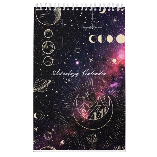 星占いカレンダーと惑星 カレンダー (裏面)