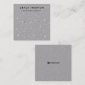 星占いスタッドイヤリングディスプレイグレークラフト スクエア名刺 (正面/裏面)