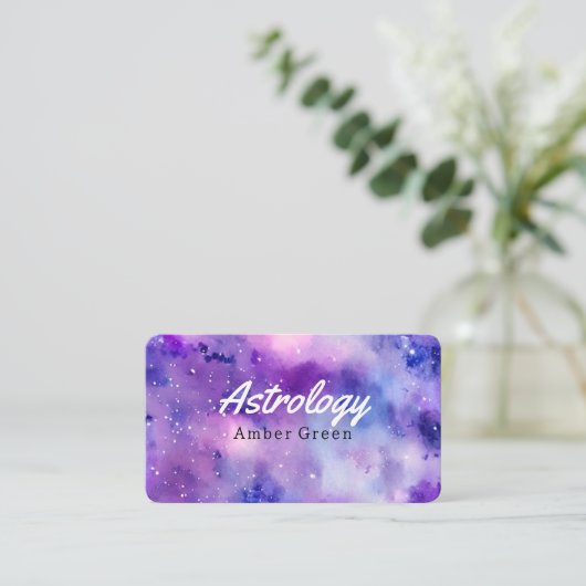 星占いスピリチュアル銀河系星空 名刺 (スタンド正面)
