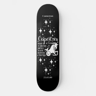 星占いブラックスケートボードと山羊座記号 スケートボード