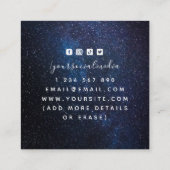 星占いブルーコズミックスカイスターコンステレーション スクエア名刺 (裏面)