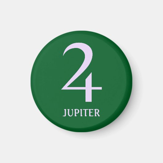 星占い図：惑星ジュピター磁石 マグネット (正面)