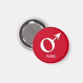 星占い図：惑星火星 マグネット (正面/裏面)