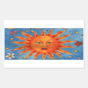 星占い太陽 長方形シール