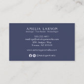 星占い宇宙の月と手の惑星 名刺 (裏面)