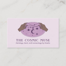 星占い宇宙の月と手の惑星 名刺