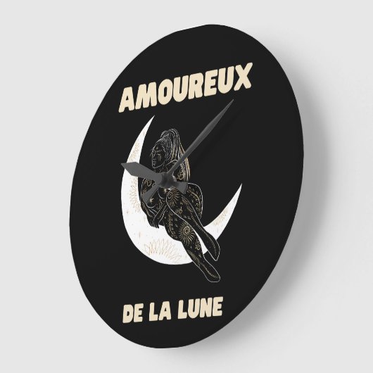 星占い少女 ラージ壁時計 (傾斜)