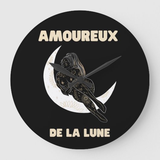 星占い少女 ラージ壁時計 (正面)