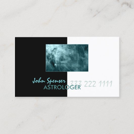 星占い形而上学的ブルーコスモス銀河系カード 名刺 (正面)